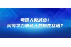 考研人数减少！同等学力申硕人数却在猛增？